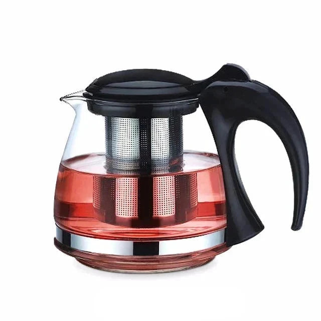 Creative Design Glass Teapot for Tea Flower with Removable Steel Filter by Bowlift
