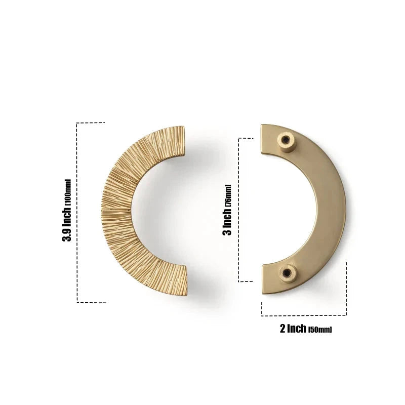 Creative Half Moon Drawer Pull Irregular Circle Cabinet Knob Handle by Bowlift