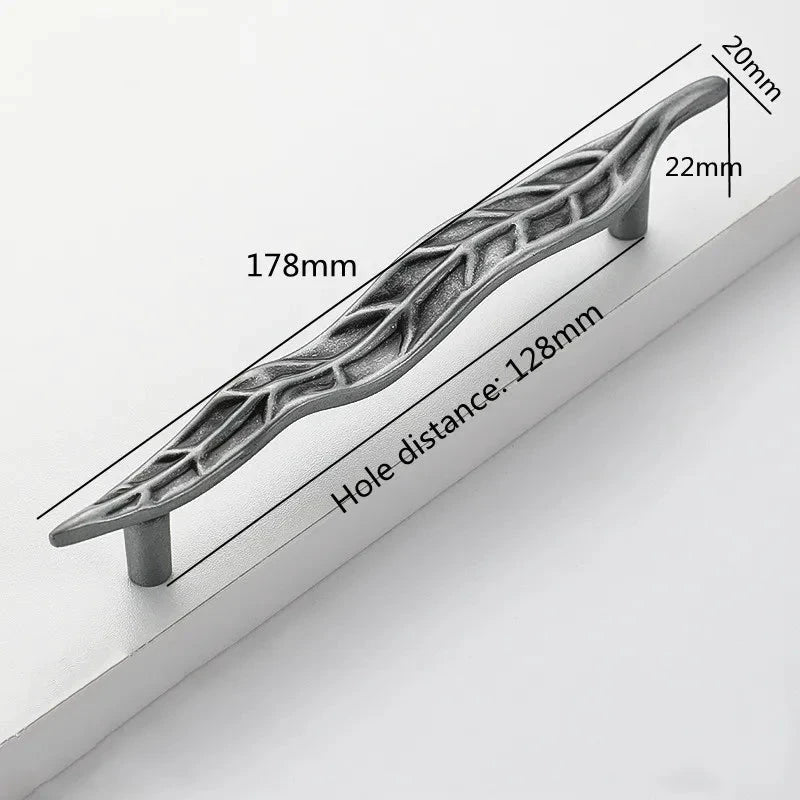 Creative Tree Branch & Leaf Cabinet Knob Furniture Drawer Handle Pull by Bowlift