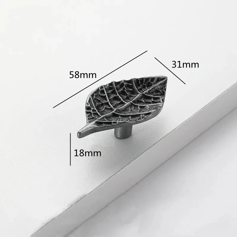 Creative Tree Branch & Leaf Cabinet Knob Furniture Drawer Handle Pull by Bowlift