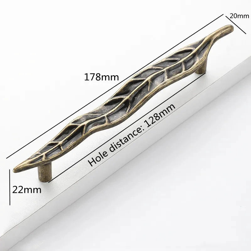 Creative Tree Branch & Leaf Cabinet Knob Furniture Drawer Handle Pull by Bowlift