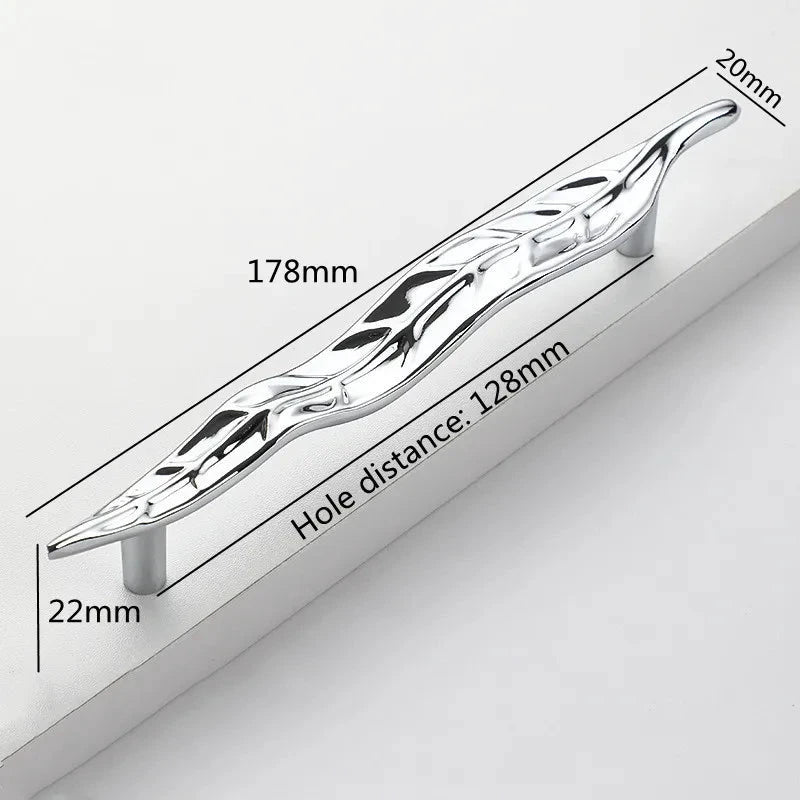 Creative Tree Branch & Leaf Cabinet Knob Furniture Drawer Handle Pull by Bowlift