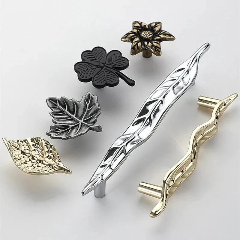 Creative Tree Branch & Leaf Cabinet Knob Furniture Drawer Handle Pull by Bowlift