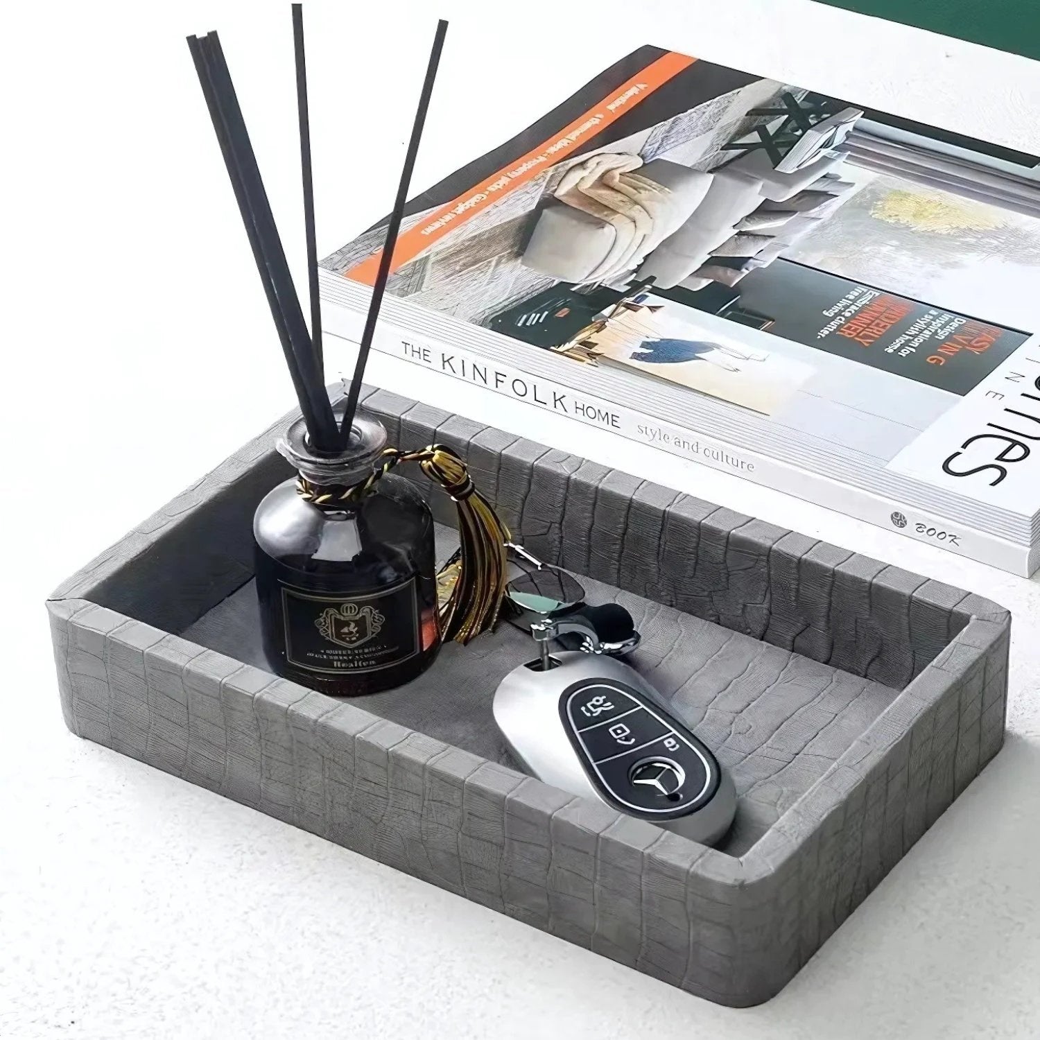 Croc Luxe Organiser Tray Box by Casa & Beyond