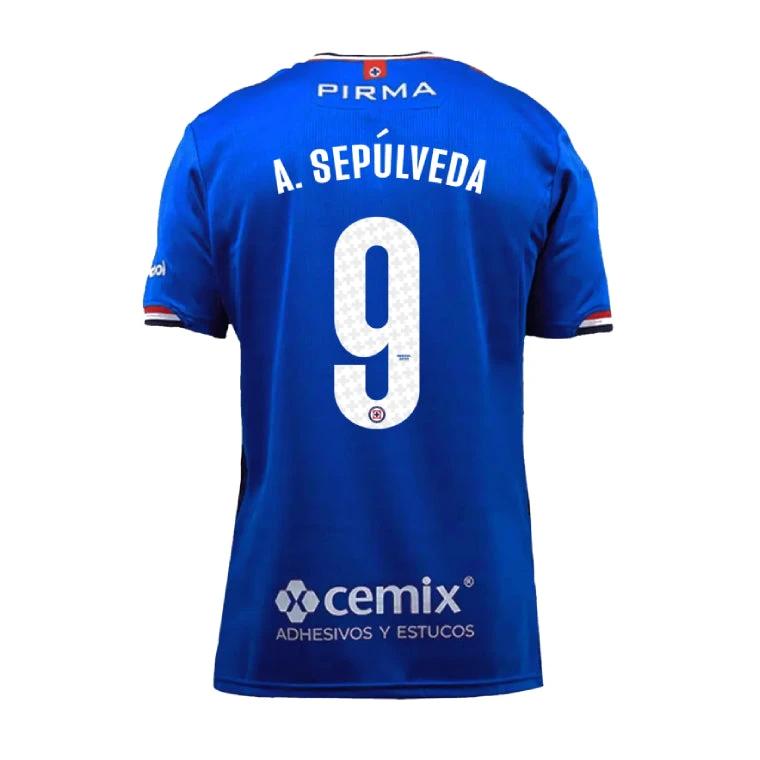 Cruz Azul 2025-26 Home A. SEPÚLVEDA 9 Jersey – Blue by Soccer Jersey