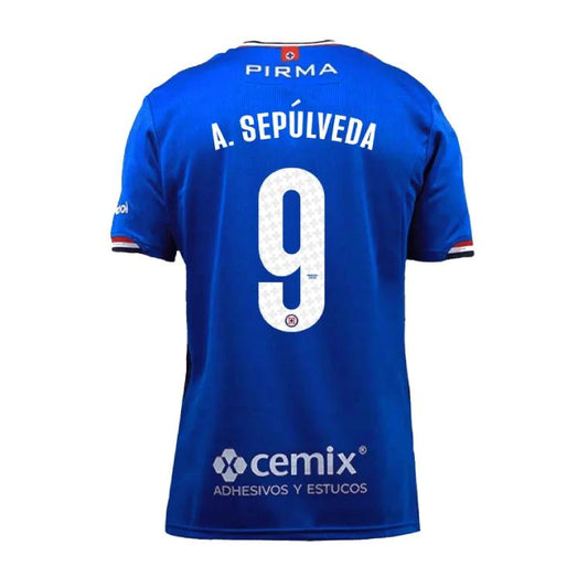 Cruz Azul 2025-26 Home A. SEPÚLVEDA 9 Jersey – Blue by Soccer Jersey
