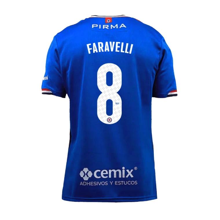 Cruz Azul 2025-26 Home FARAVELLI 8 Jersey – Blue by Soccer Jersey
