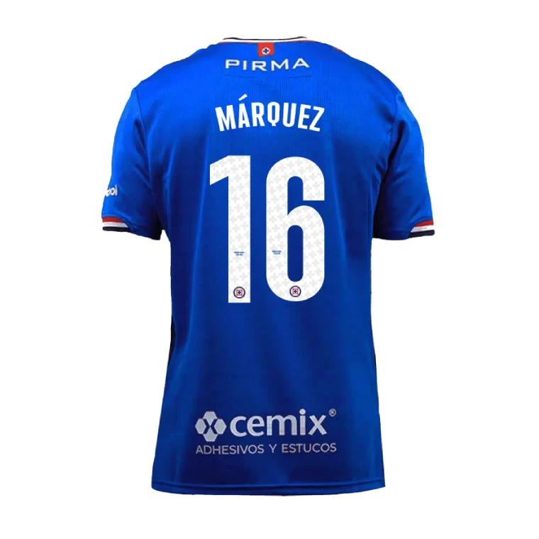 Cruz Azul 2025-26 Home MÁRQUEZ 16 Jersey – Blue by Soccer Jersey