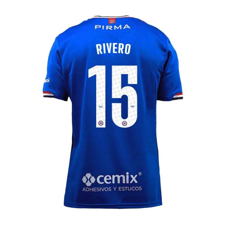 Cruz Azul 2025-26 Home RIVERO 15 Jersey – Blue by Soccer Jersey