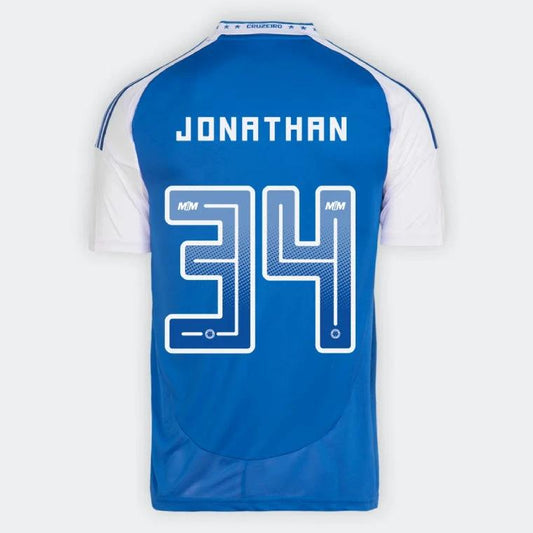 Cruzeiro JONATHAN 34 Home 2025-26 Jersey – Blue by Soccer Jersey