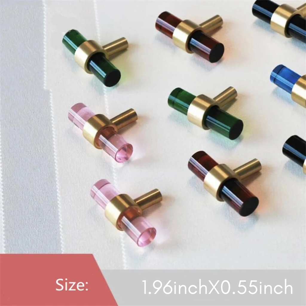 Crystal Cabinet Drawer Handle and Door Knob Small T Bar Handle by Bowlift