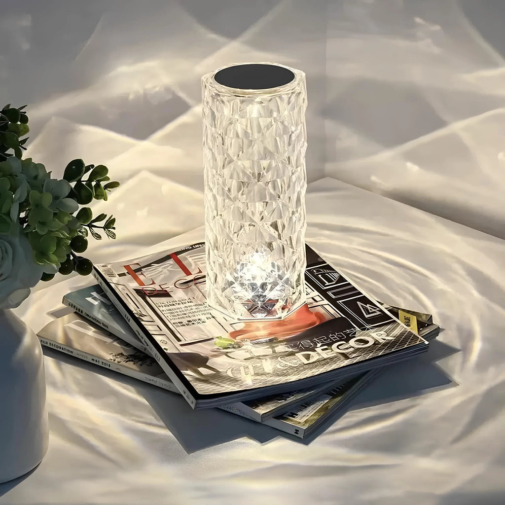 Crystal Table Lamp with Touch Control - Aurora by BowLift
