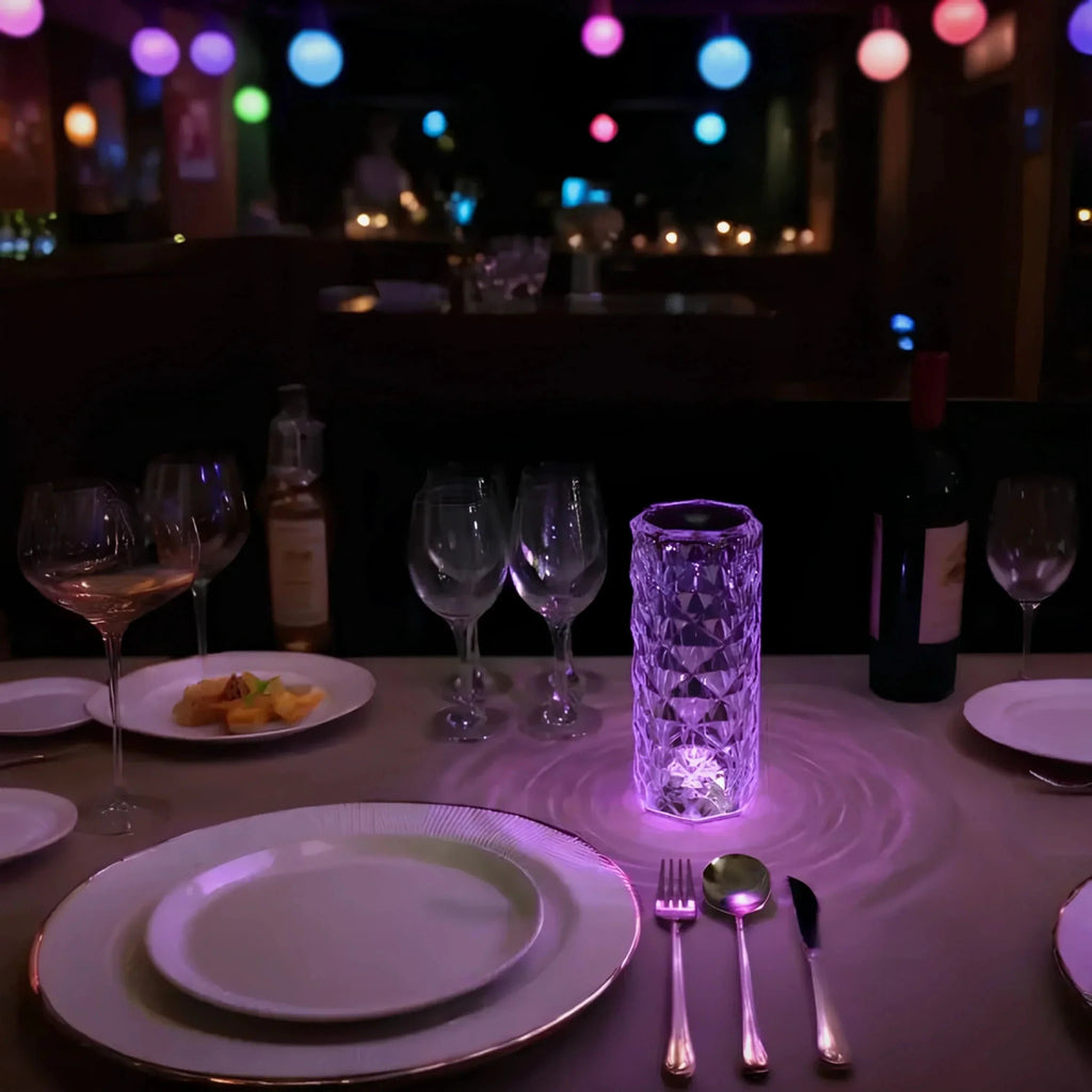 Crystal Table Lamp with Touch Control - Aurora by BowLift