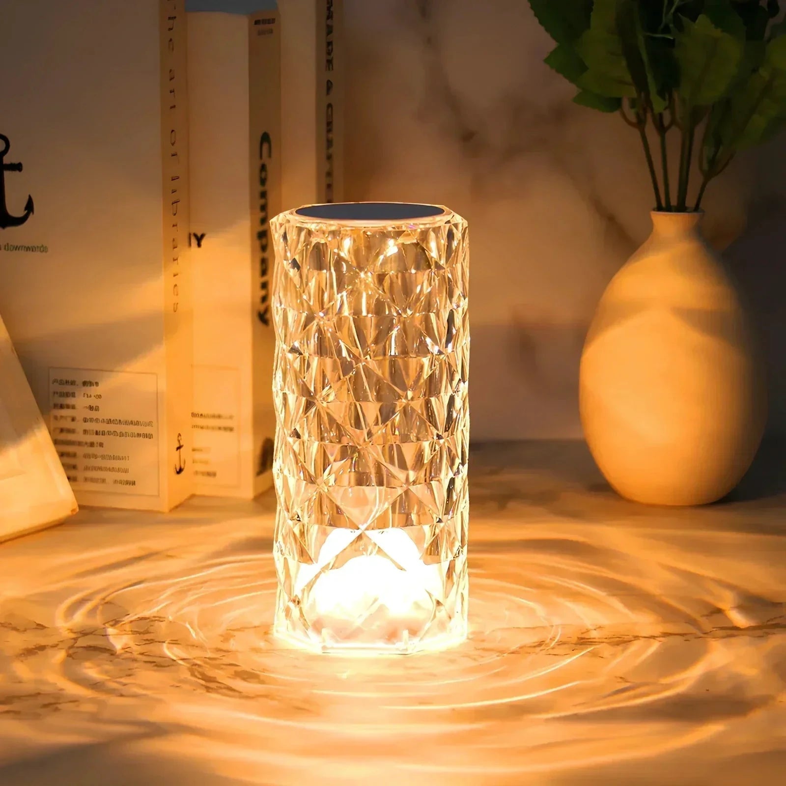 Crystal Table Lamp with Touch Control - Aurora by BowLift