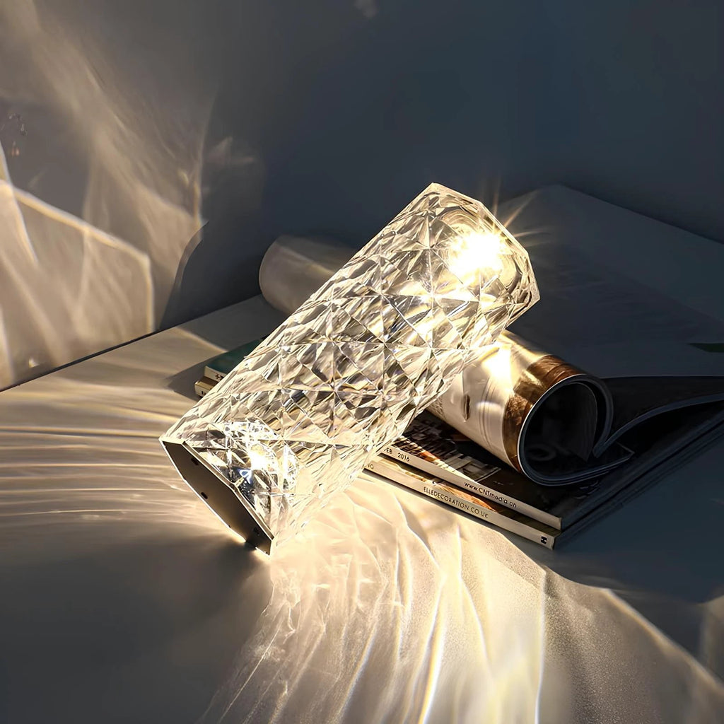 Crystal Table Lamp with Touch Control - Aurora by BowLift