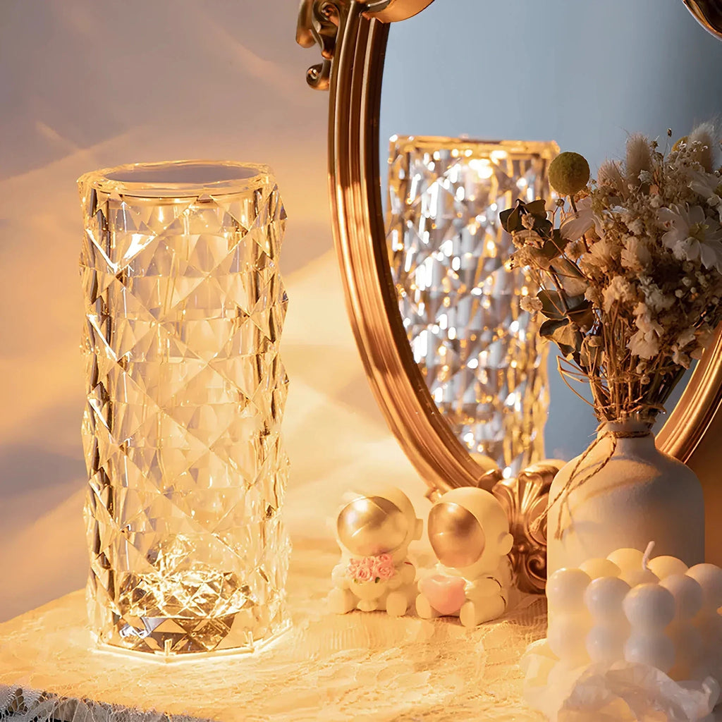 Crystal Table Lamp with Touch Control - Aurora by BowLift
