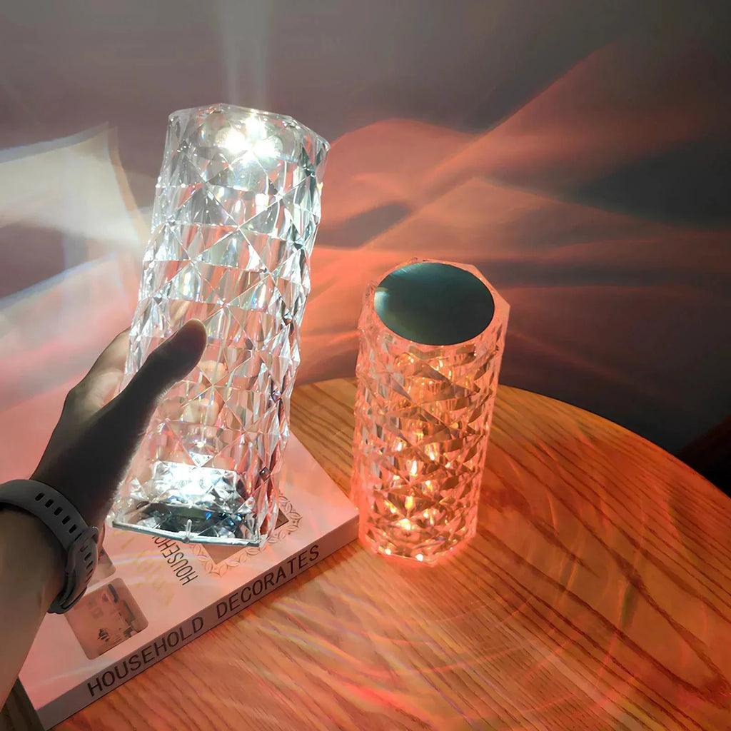 Crystal Table Lamp with Touch Control - Aurora by BowLift