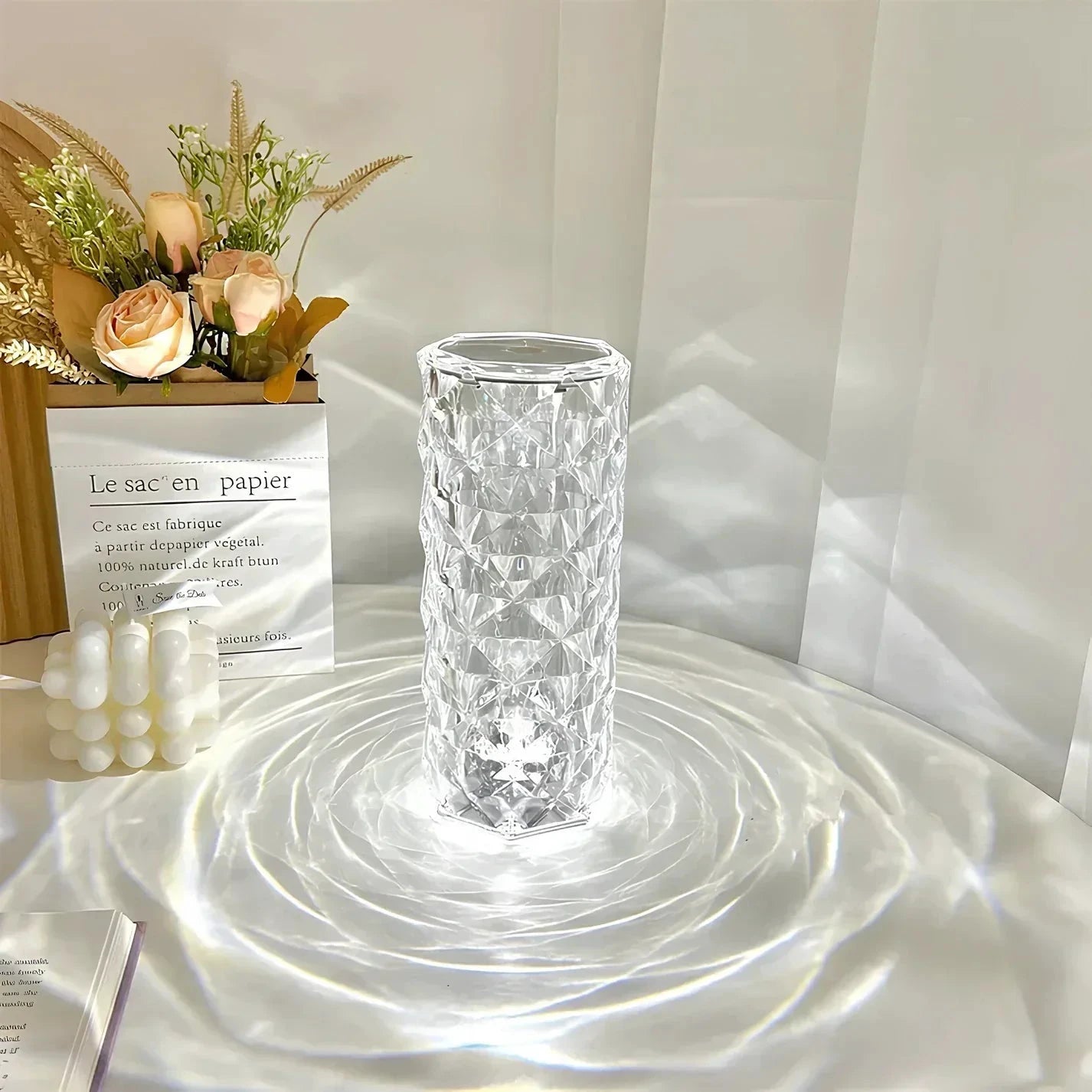 Crystal Table Lamp with Touch Control - Aurora by BowLift