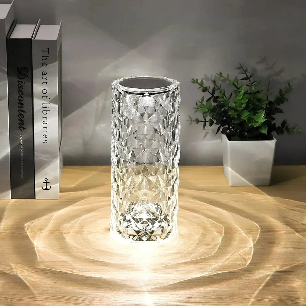 Crystal Table Lamp with Touch Control - Aurora by BowLift