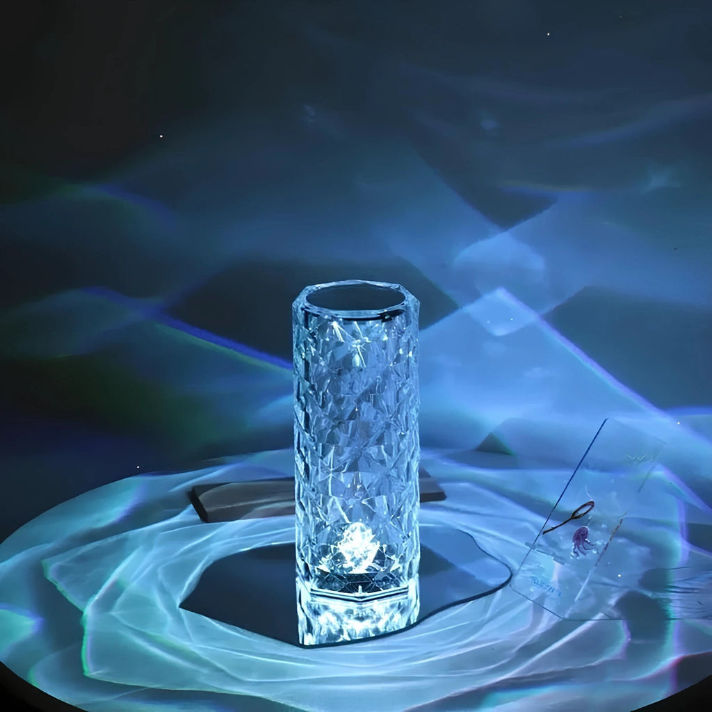 Crystal Table Lamp with Touch Control - Aurora by BowLift