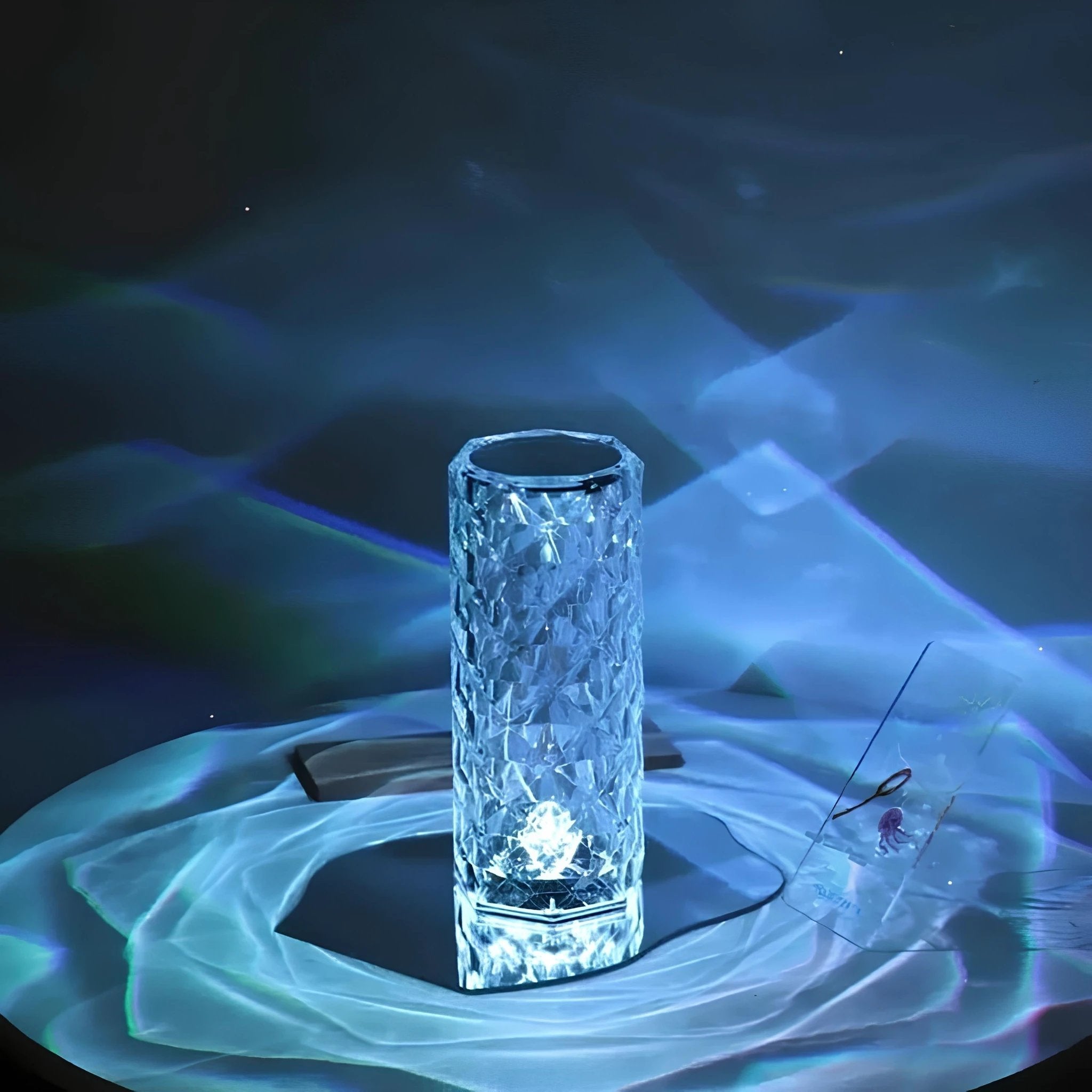 Crystal Table Lamp with Touch Control - Aurora by BowLift