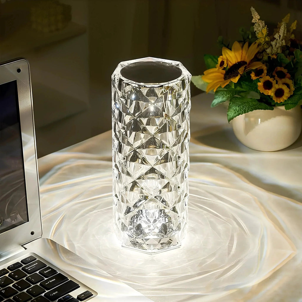 Crystal Table Lamp with Touch Control - Aurora by BowLift