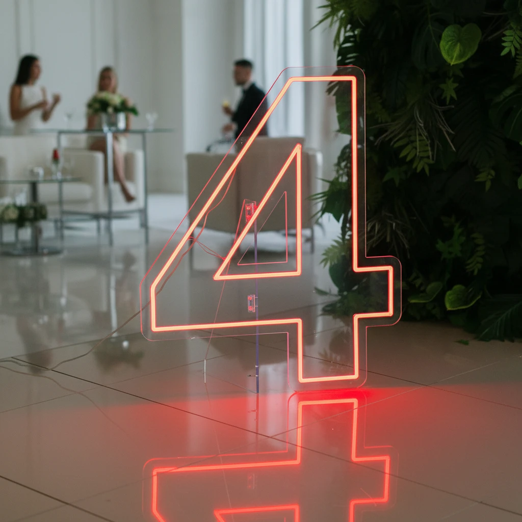 0 to 9 Number LED Neon Sign Wall Letters Light Party Decoration by Neonchics