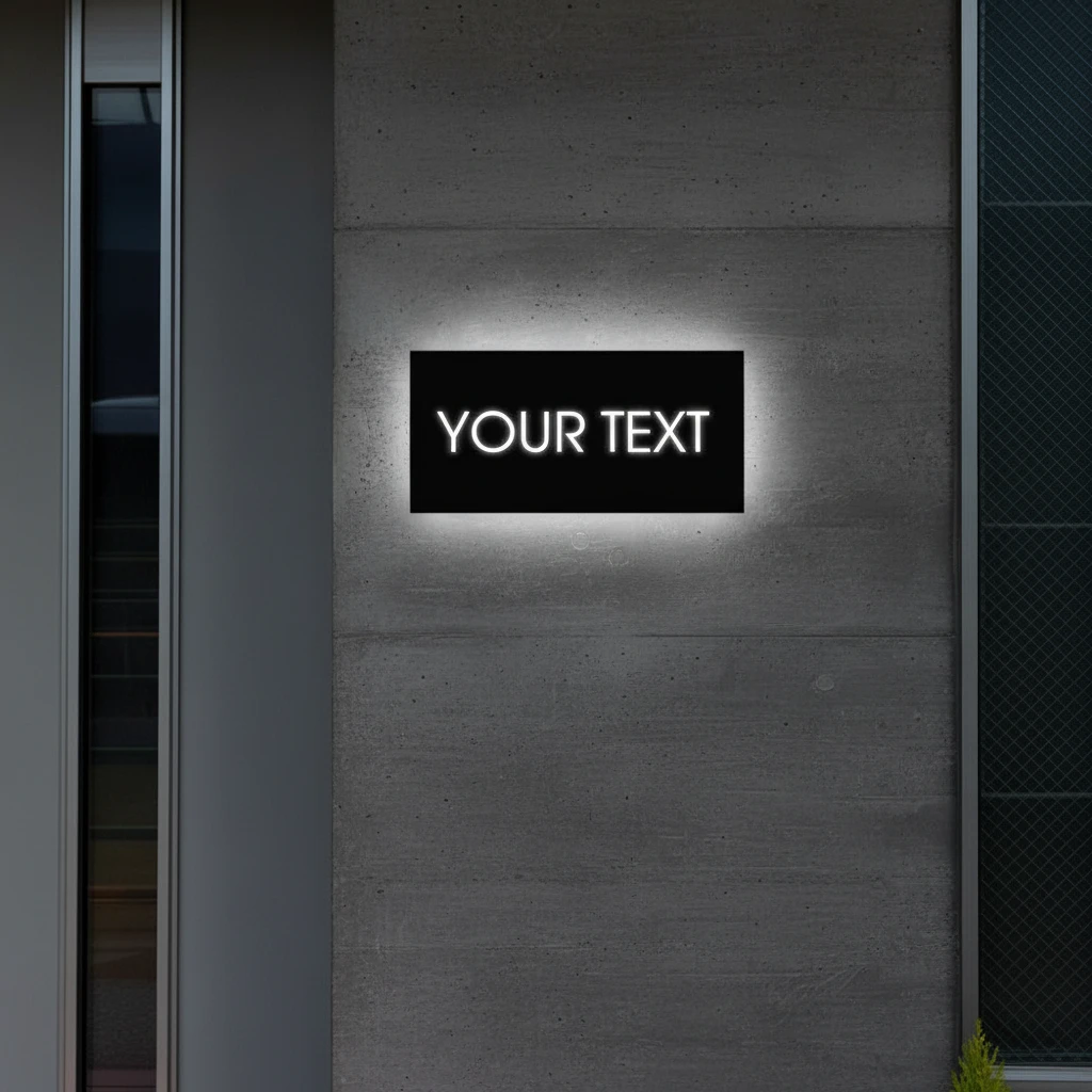 Custom Led Address Number Sign House Sign Light Box by Neonchics