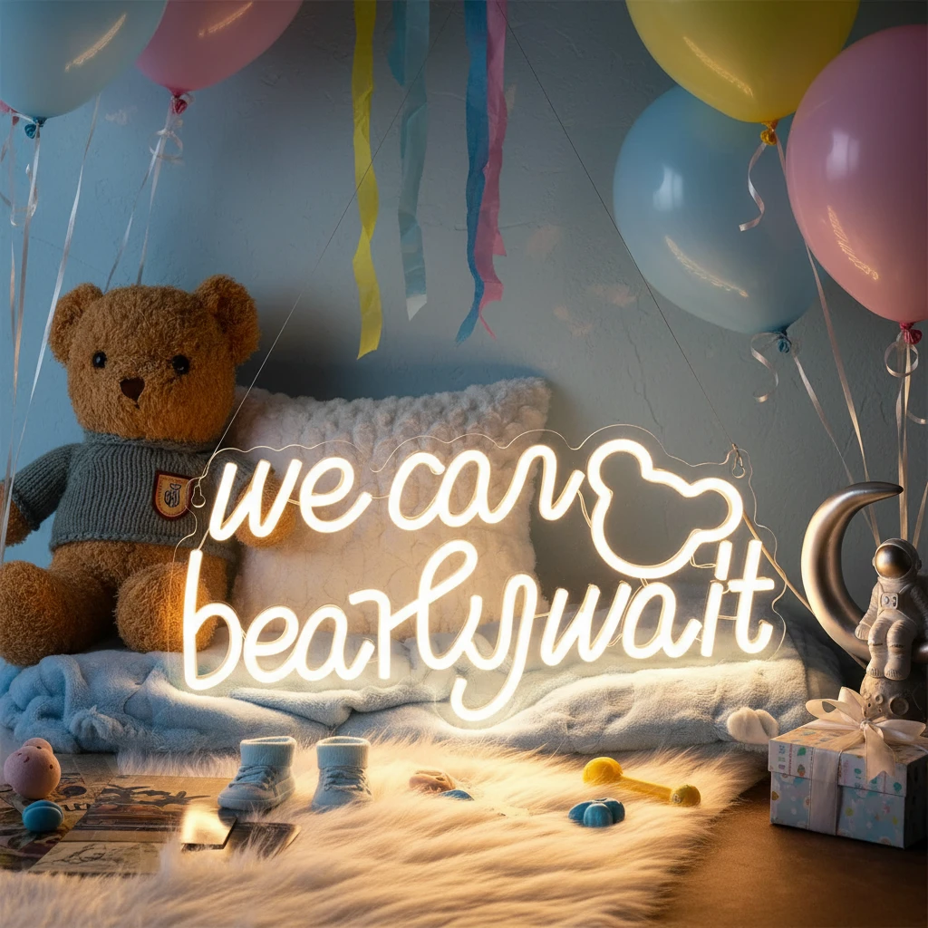We Can Bearly Wait Neon Sign by Neonchics