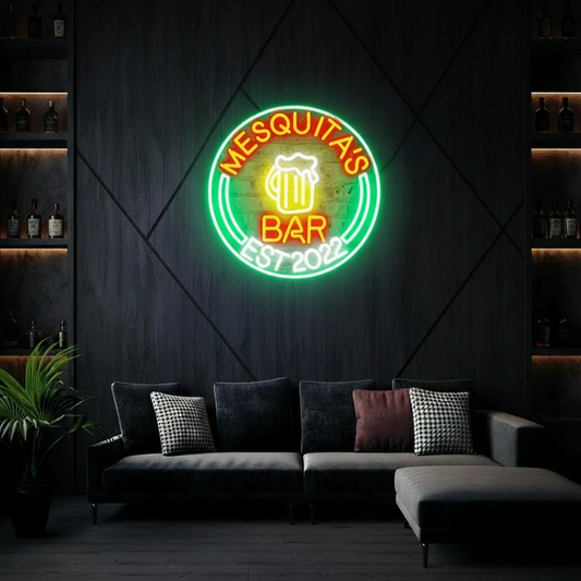 Custom Beer Bar Neon Signage Bar Name Neon Sign by Neonchics