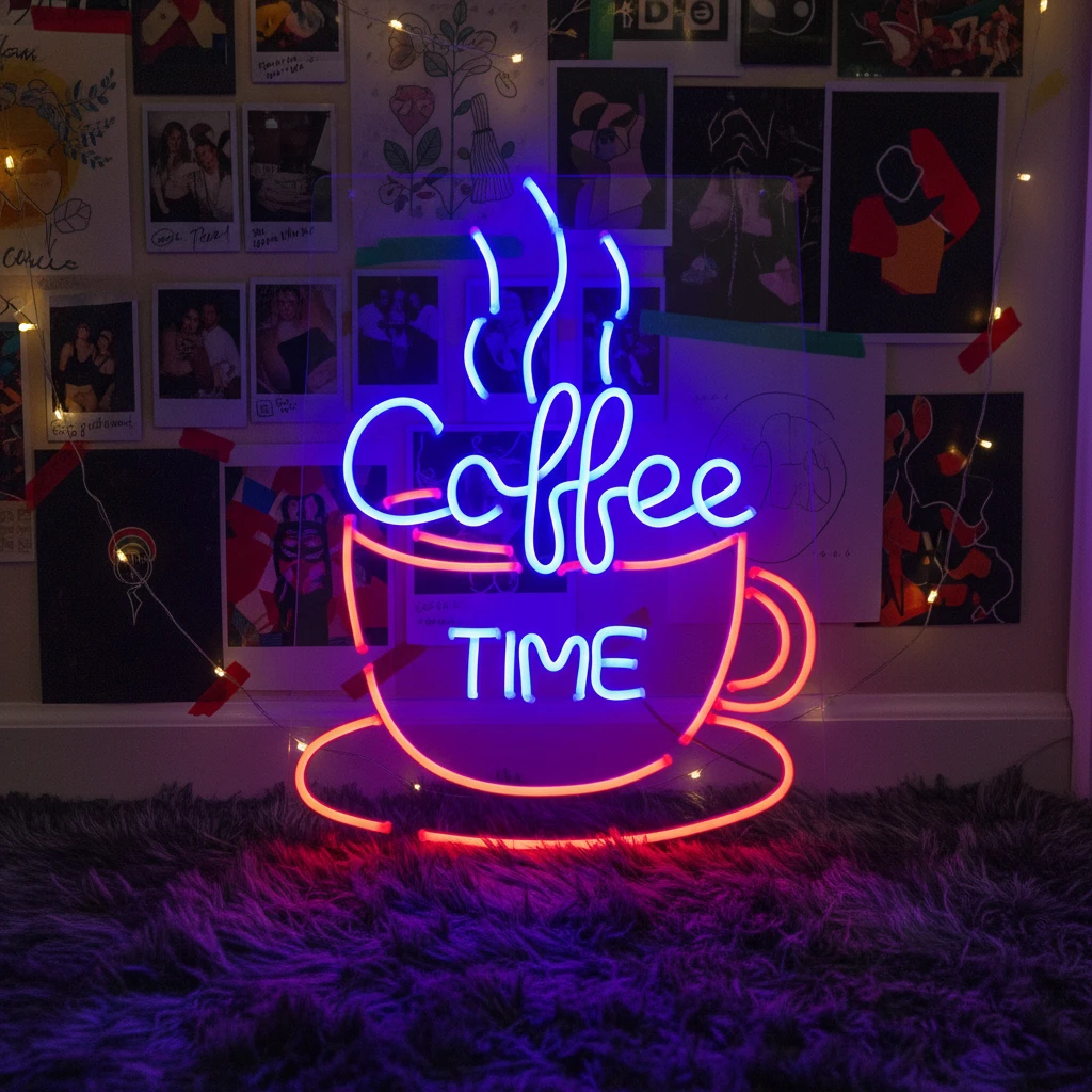 Coffee Time Led Neon Sign Shop Decor Sign by Neonchics