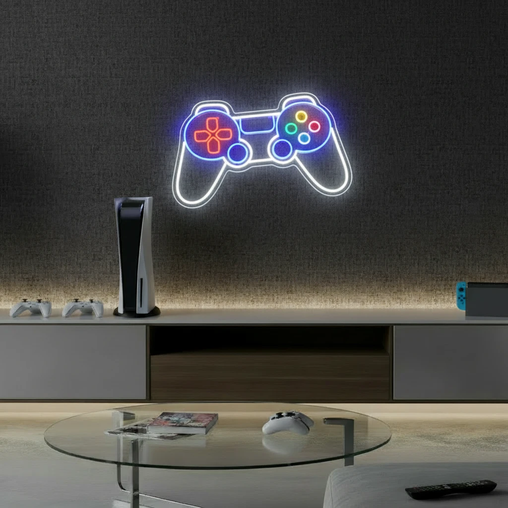 Game Controller Neon Sign Gaming Room Decor Sign by Neonchics