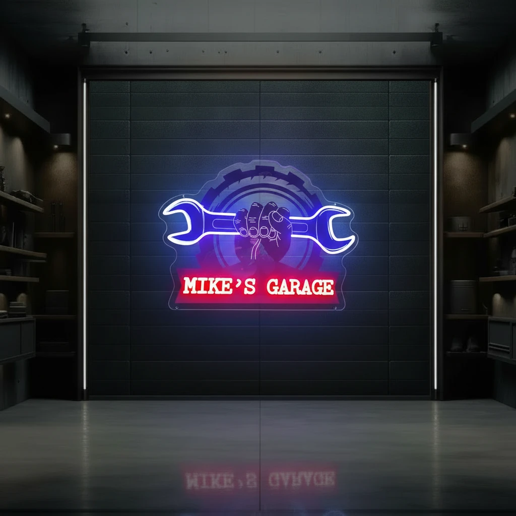 Custom Garage Led Neon Sign Men Gift Wall Decor Light by Neonchics