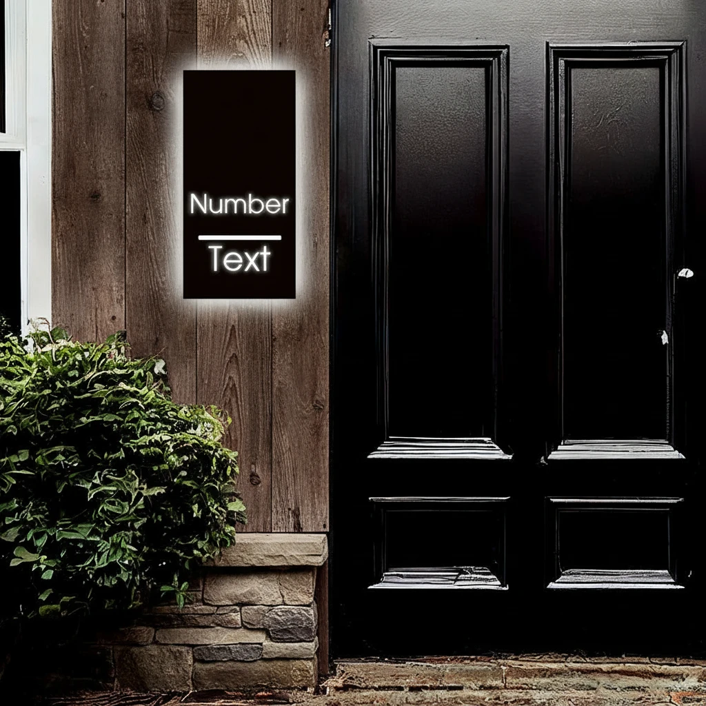Custom Led Address Number Sign House Sign Light Box by Neonchics