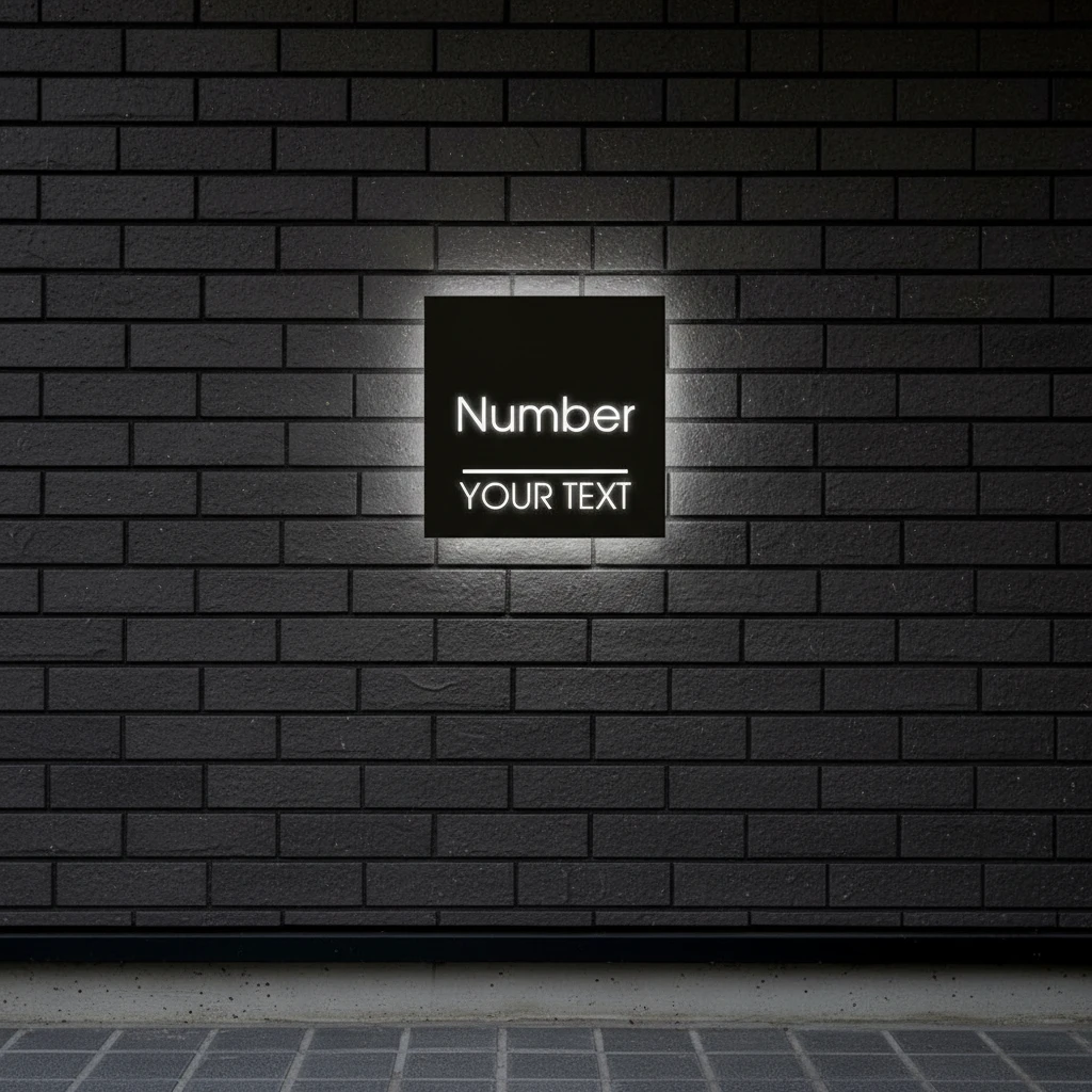 Custom Led Address Number Sign House Sign Light Box by Neonchics