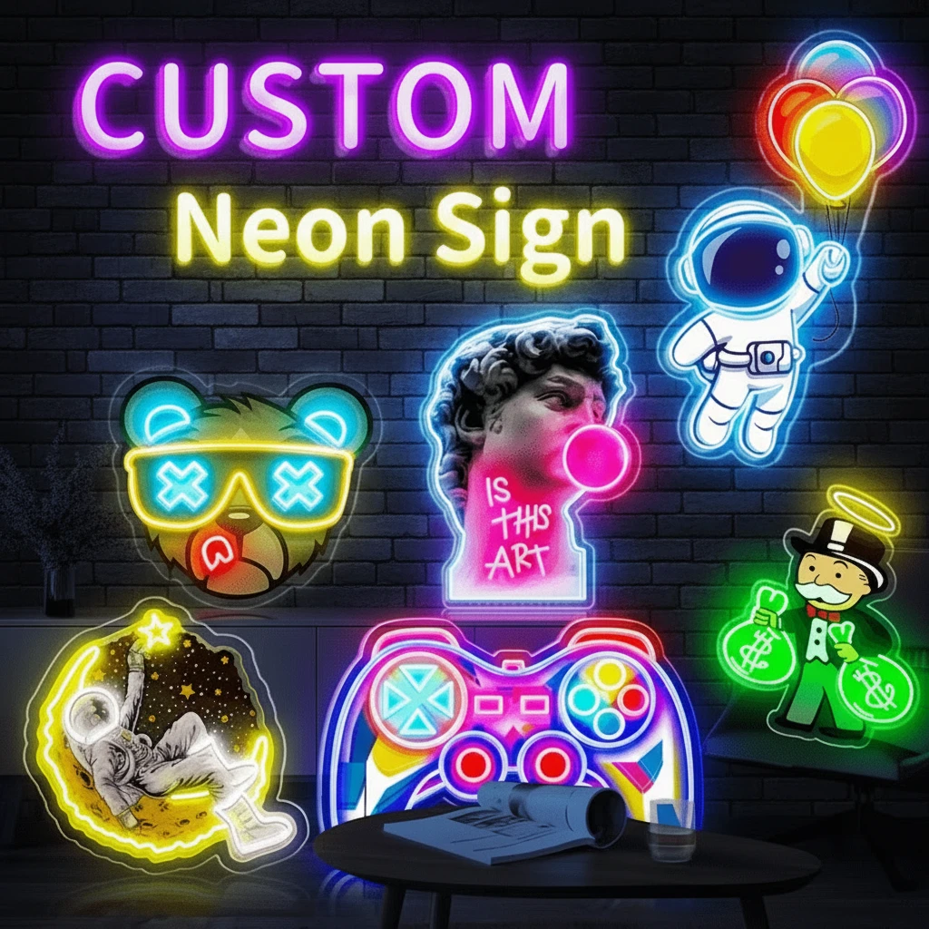 Custom Logo Neon Sign UV Print Neon Sign by Neonchics