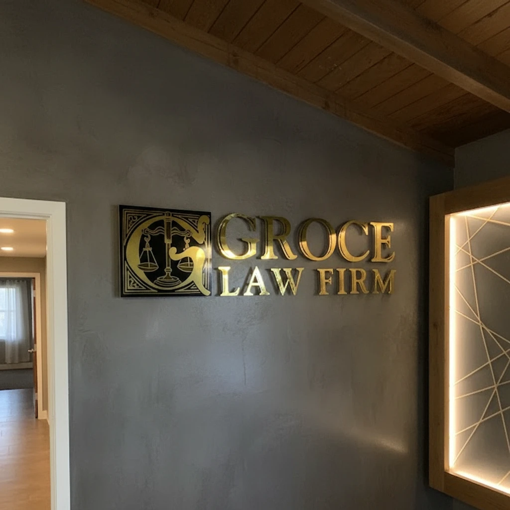Custom Logo Sign Brushed Metal Logo 3D Design Personalized Signage by Neonchics