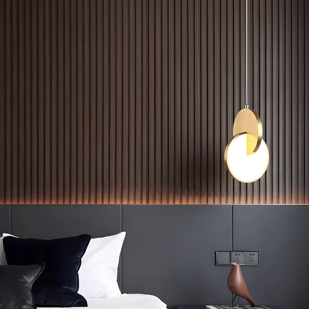 Modern Scandinavian LED Pendant Lamp with Round Frame and Warm Glow Bowlift by Bowlift