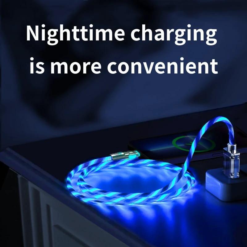 Magnetic Charging Cable | 540° Rotating Connector | Fast Charge with LED Glow by BowLift