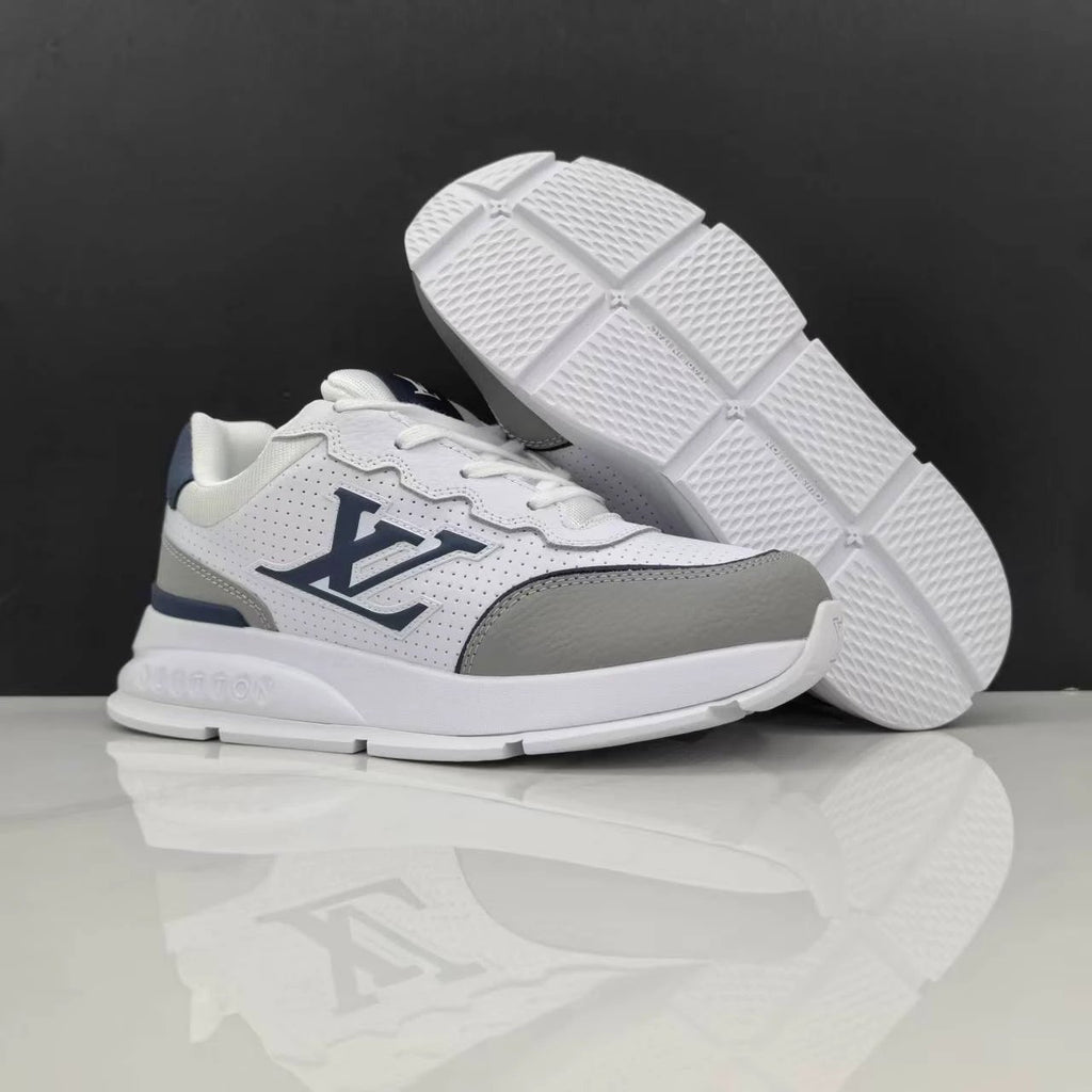 Luxury Lou Paris Classic Trainers Navy Blue White Shoes Sneakers by Air Jordan
