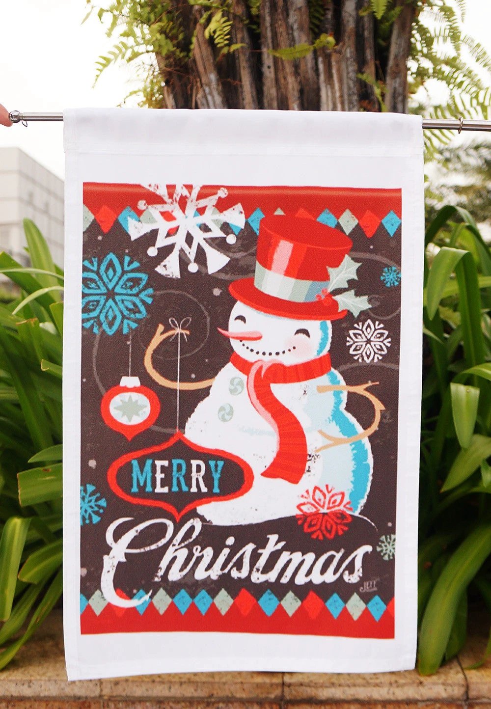 Carson Vintage Cool Snowman Garden Flag "12.5 x 18" "28 x 40" Inches by flagsshop