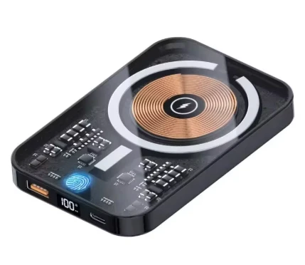 Transparent Magnetic Mini Wireless Power Bank by BowLift