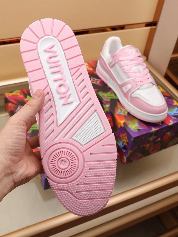 Luxury Virgil Trainer Sneakers Shoes Signature Pink Chalk Monogram by Air Jordan