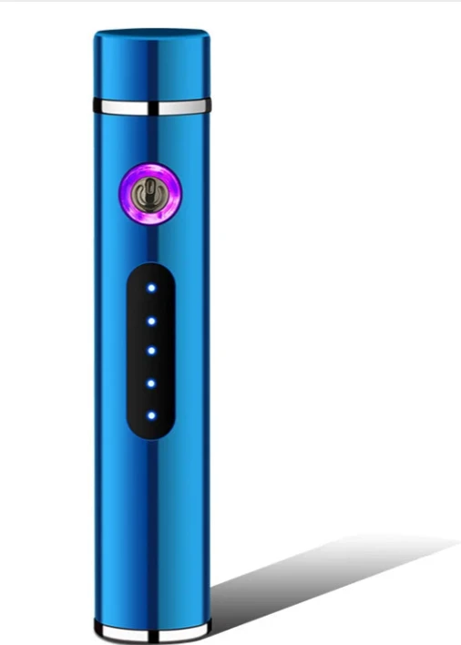 Voltrino Cylinder USB lighter | Double arc technology | Rechargeable & windproof | Noble metal casing for men by BowLift