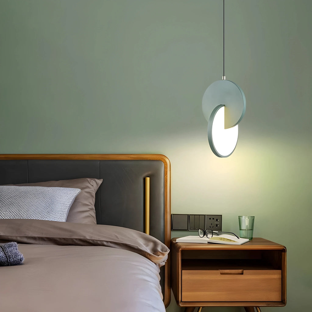 Modern Scandinavian LED Pendant Lamp with Round Frame and Warm Glow Bowlift by Bowlift