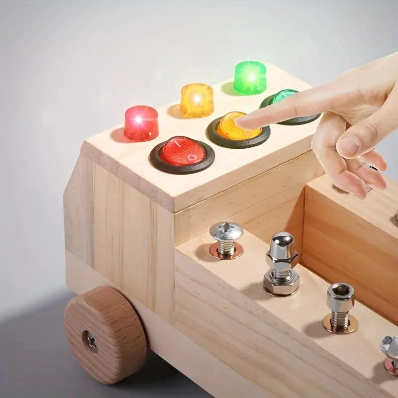 Montessori Busy Board – Interdraft Wooden Learning Toy for Fine Motor Skills & Cognitive Development (Ages 3–12) by BowLift
