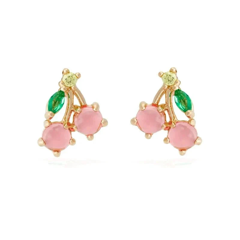 Dainty Fruit Hoop & Stud Earrings by BowLift
