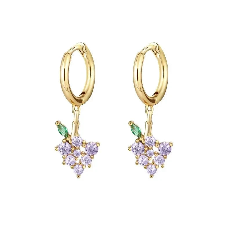 Dainty Fruit Hoop & Stud Earrings by BowLift