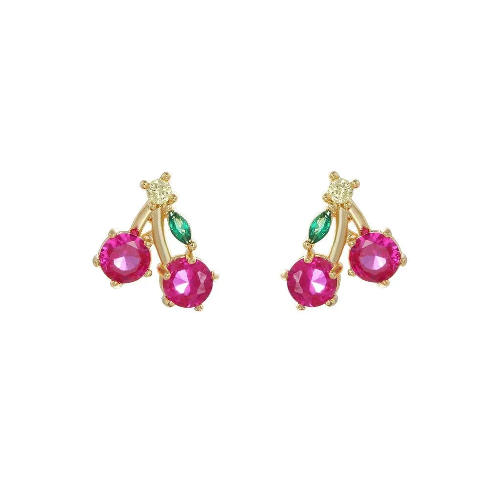 Dainty Fruit Hoop & Stud Earrings by BowLift