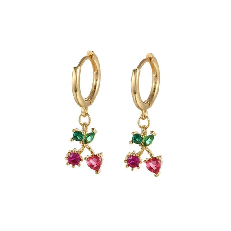 Dainty Fruit Hoop & Stud Earrings by BowLift